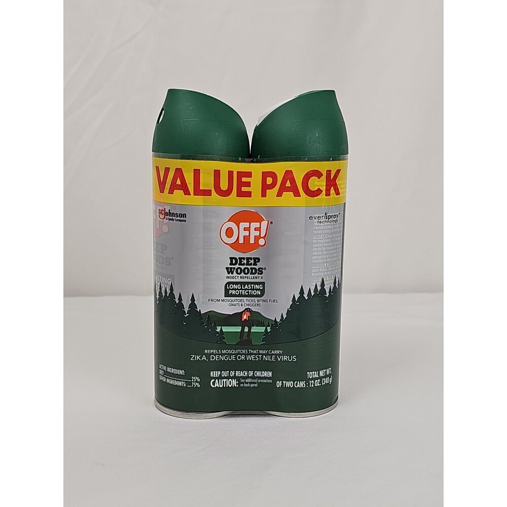 OFF! Deep Woods Insect Repellent Aerosol, Dry, Non-Greasy 4 Ounce (Pack of 2)